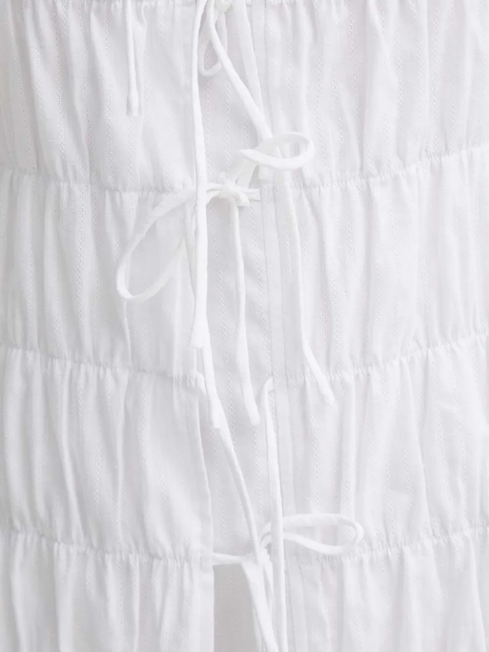 Resume Lace-trim Tie-details Dress In White