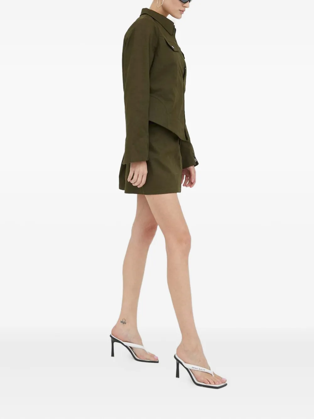 Resume Taillierte Jacke Aus Bio-baumwolle In Green