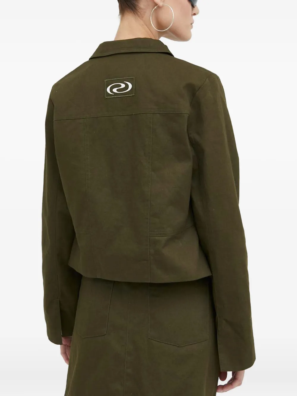 Resume Taillierte Jacke Aus Bio-baumwolle In Green