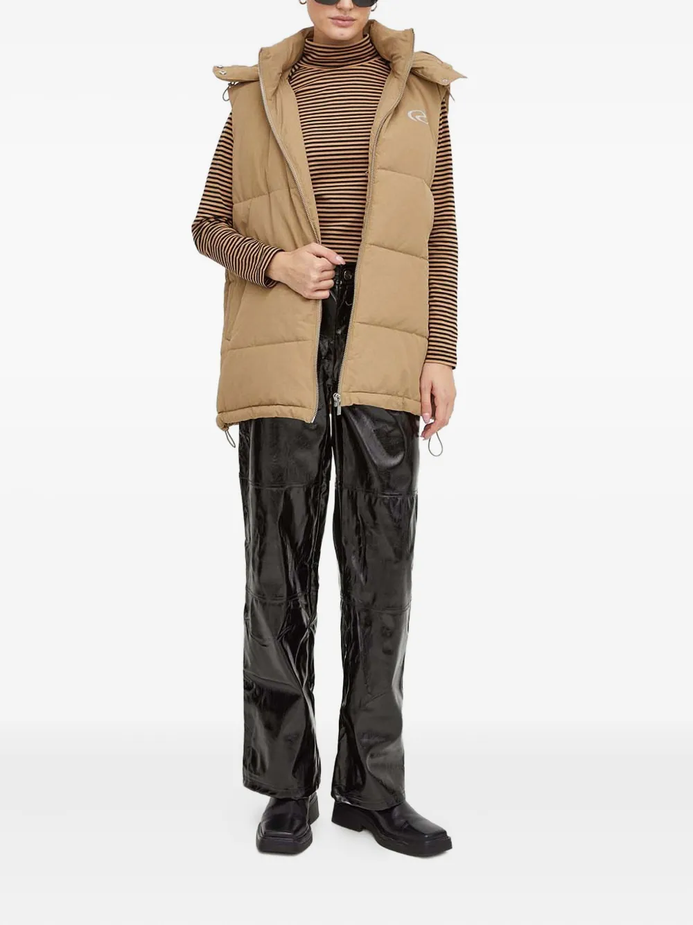 Resume Weste Mit Logo-print In Brown
