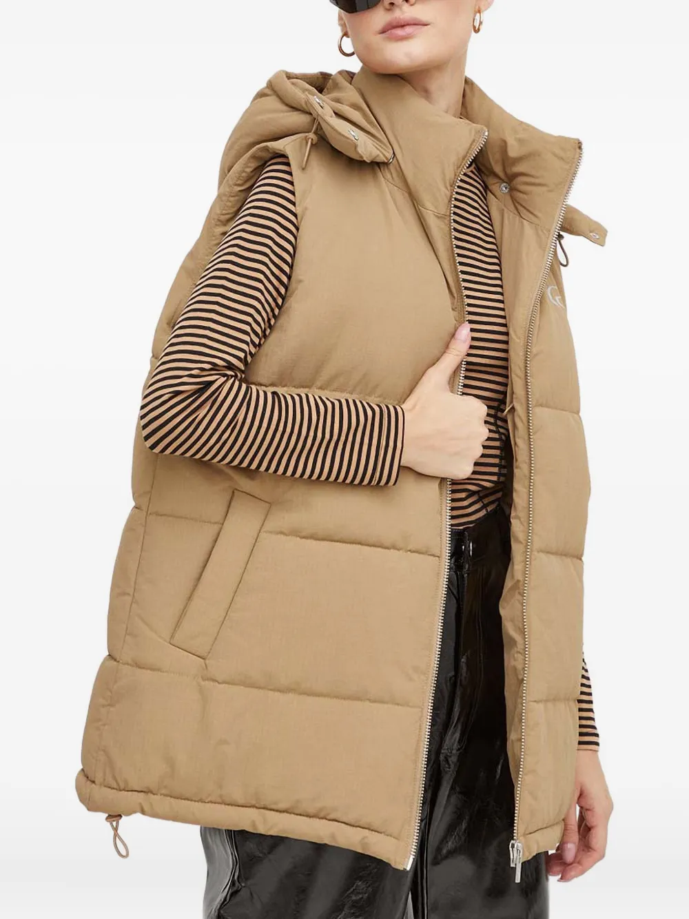 Resume Weste Mit Logo-print In Brown