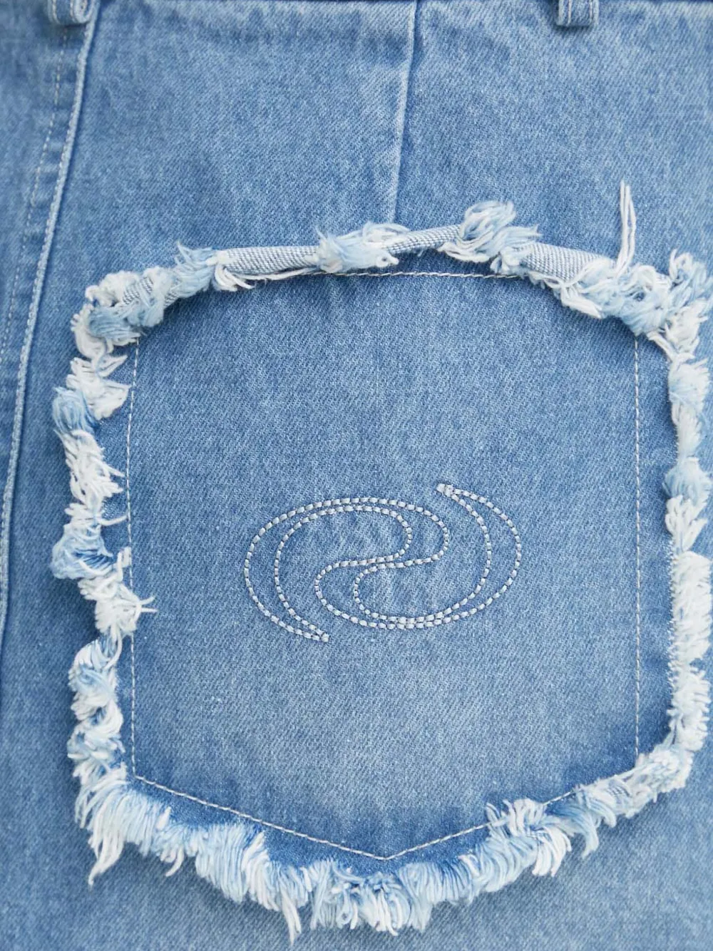Resume Frayed Denim Skirt In Blue