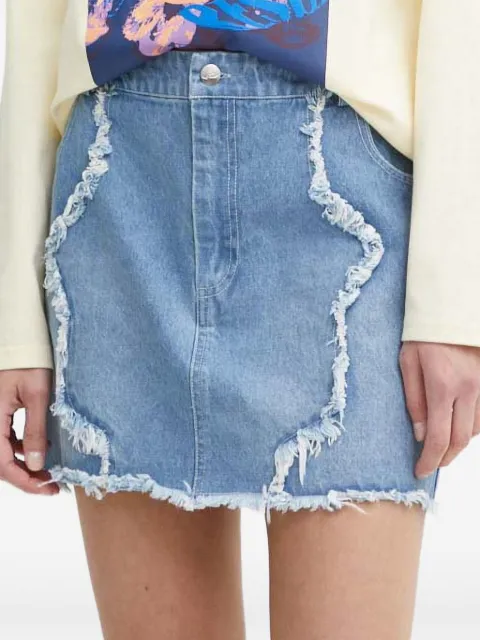 Résumé frayed denim skirt