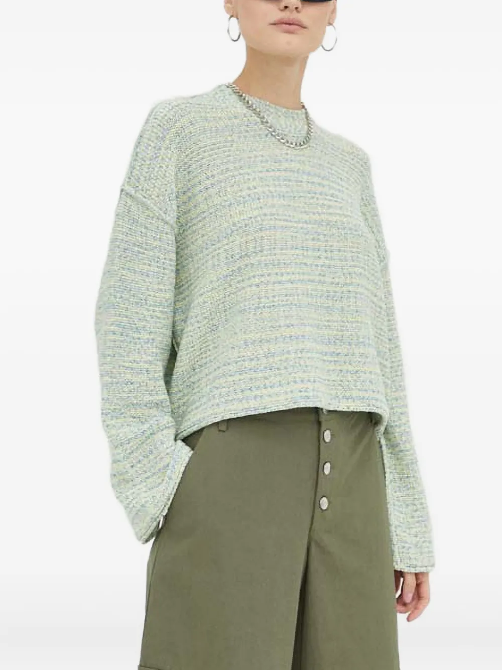 Résumé round-neck knitwear | Green | Image 1