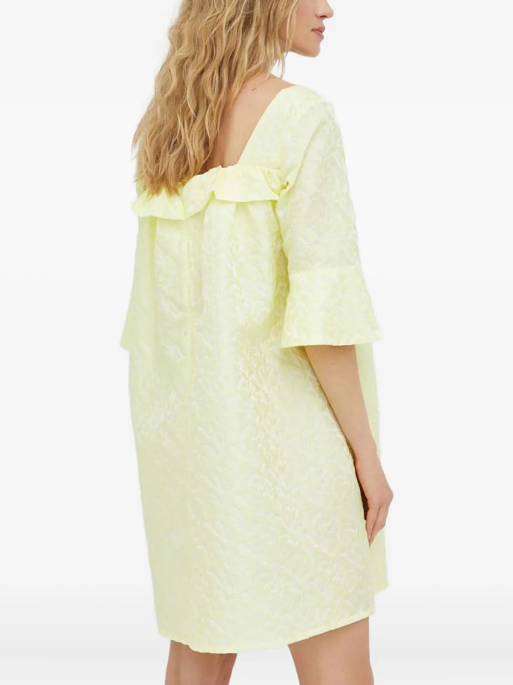 Resume Ruffled Floral Dress In Yellow