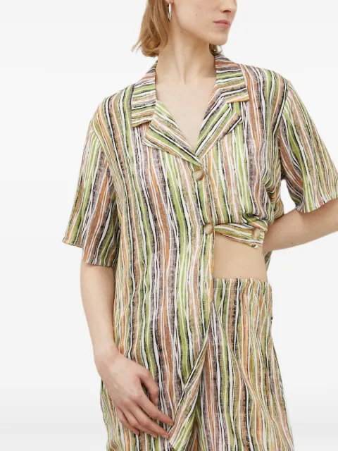Résumé striped button-up shirt