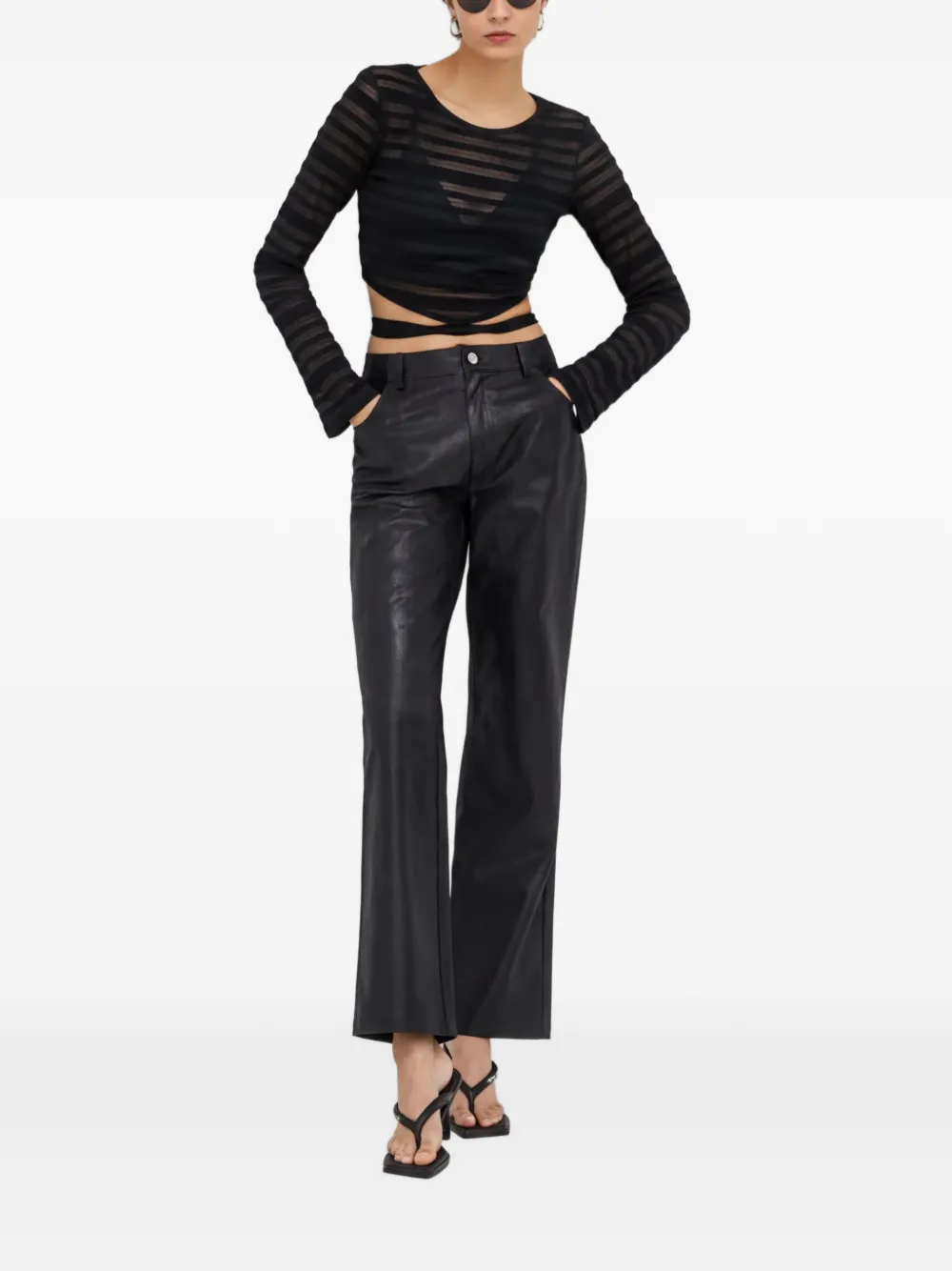 Résumé textured trousers - Nero