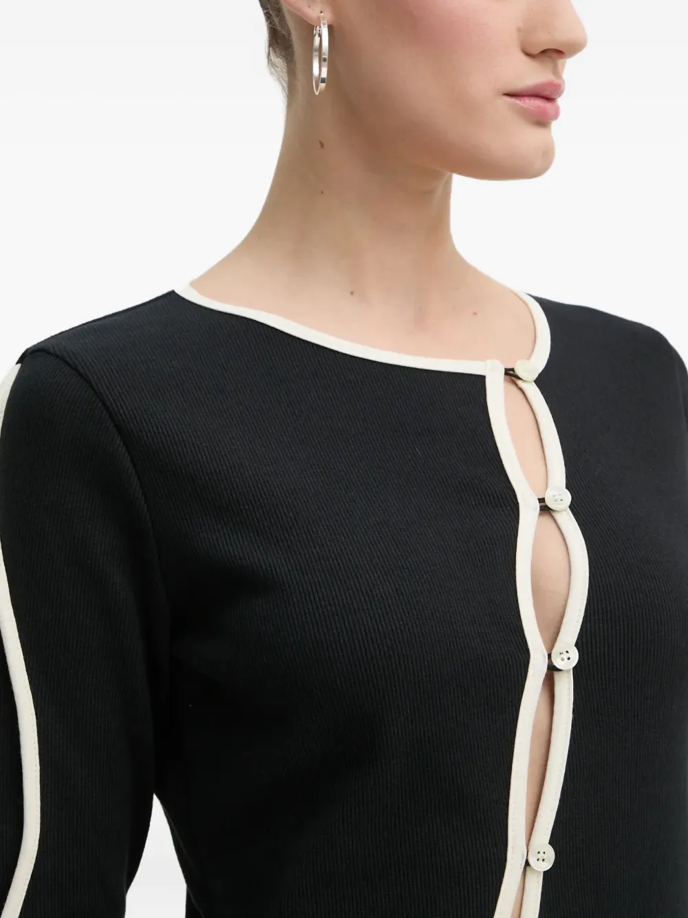 Resume Button-up Cardigan In Black