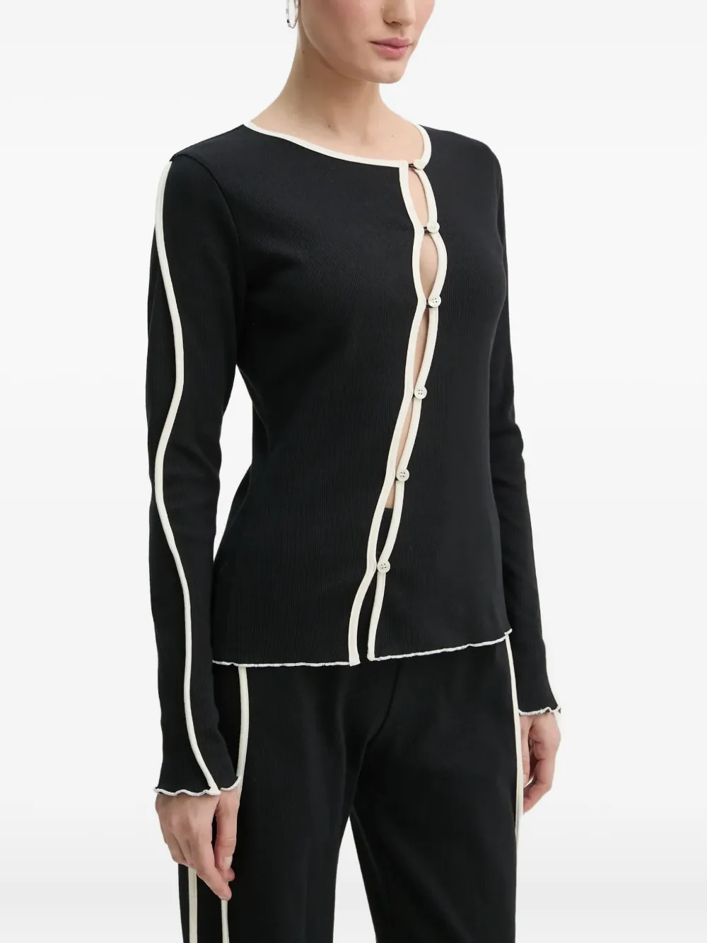Résumé button-up cardigan | Black | Image 1