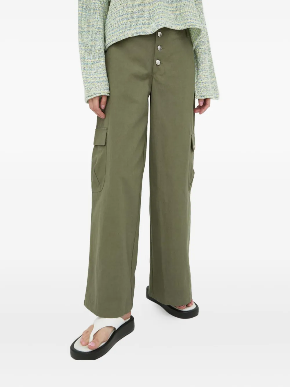 Résumé logo cargo trousers | Green | Image 1
