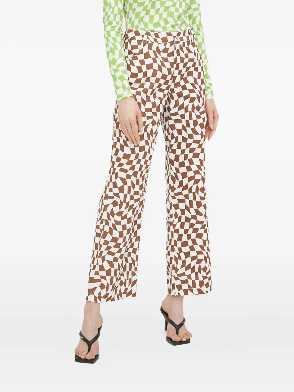 Résumé checkerboard trousers | Brown | Image 1