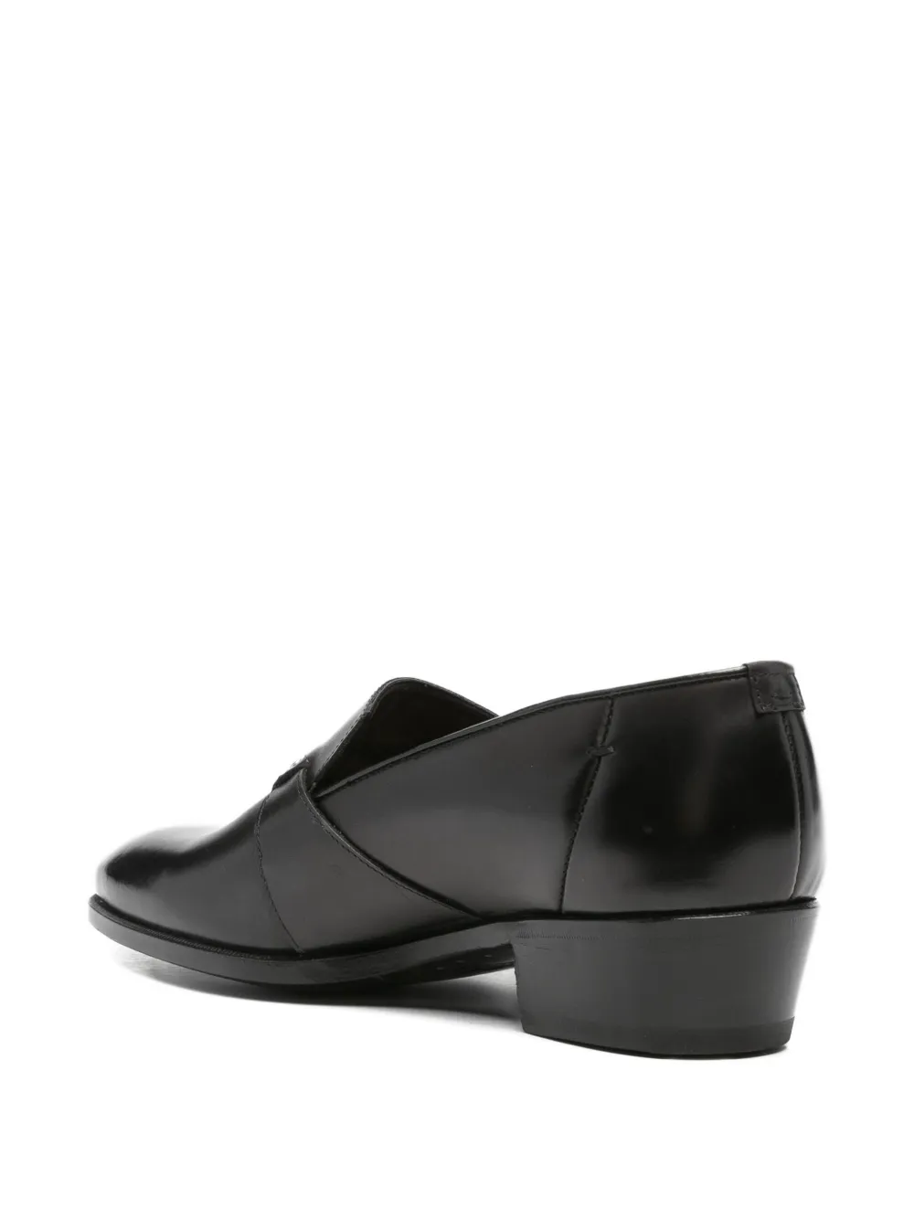 Lidfort buckle-embellished leather loafers Black