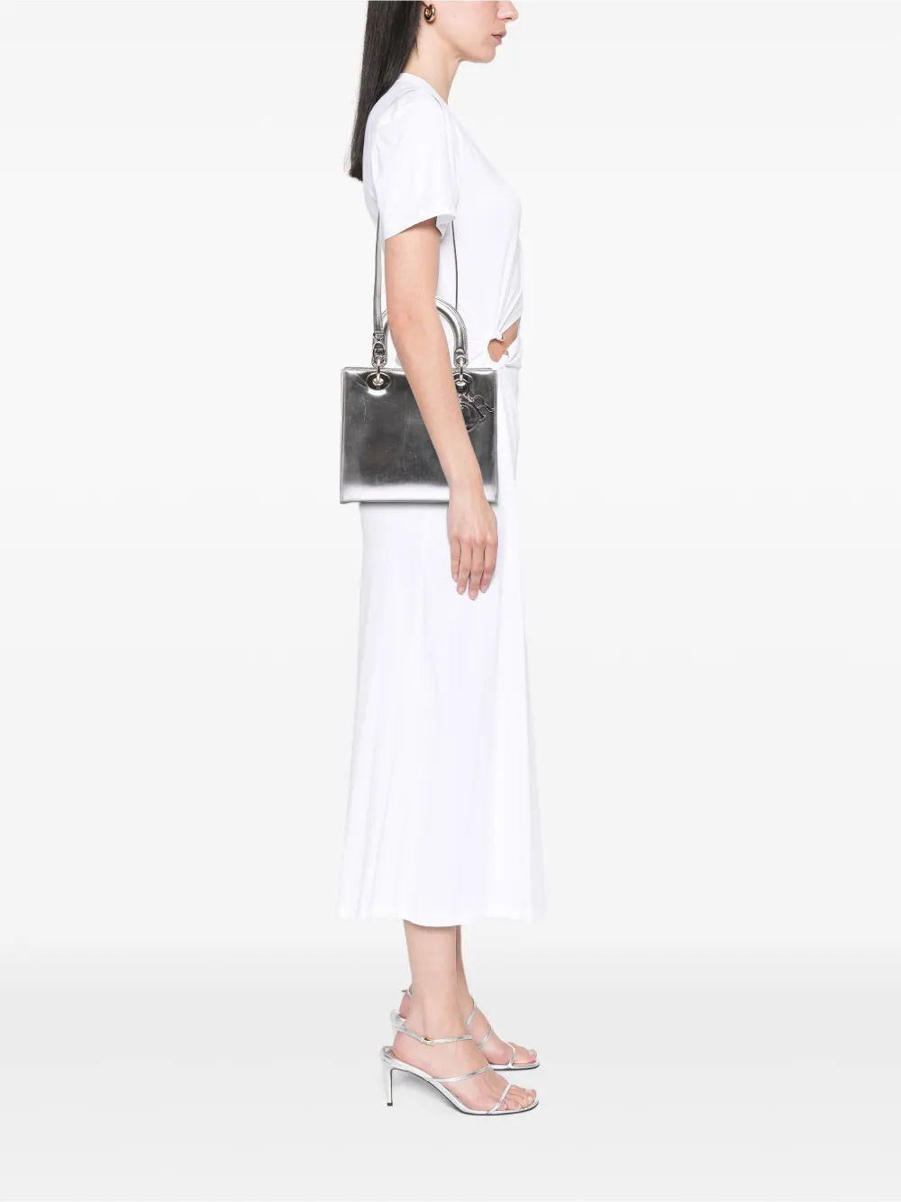 Christian Dior Pre-Owned 2013 Medium Metallic Patent Lady Dior satchel | Pre-Owned | Image 2