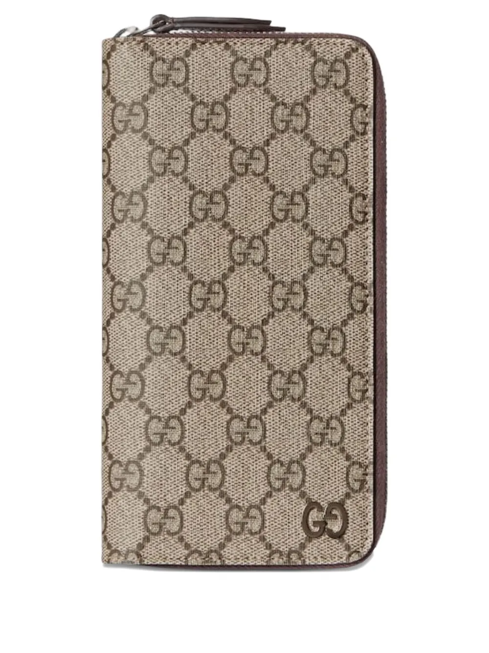 Gucci GG Supreme Canvas zip-around wallet Beige
