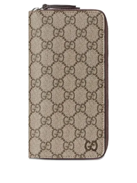 Gucci GG Supreme Canvas zip-around wallet