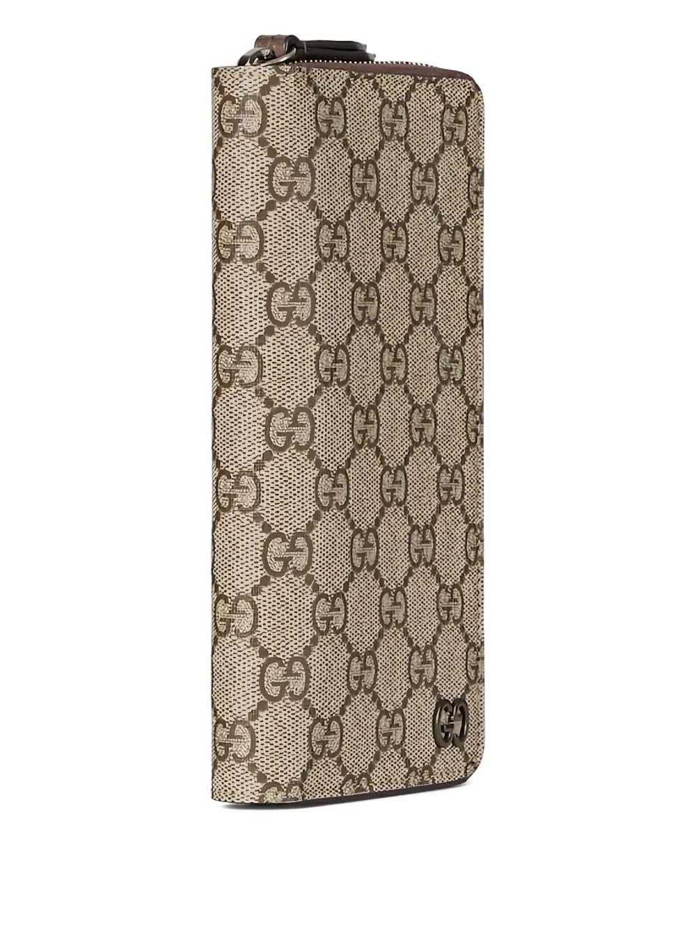 Gucci GG Supreme Canvas zip-around wallet Beige