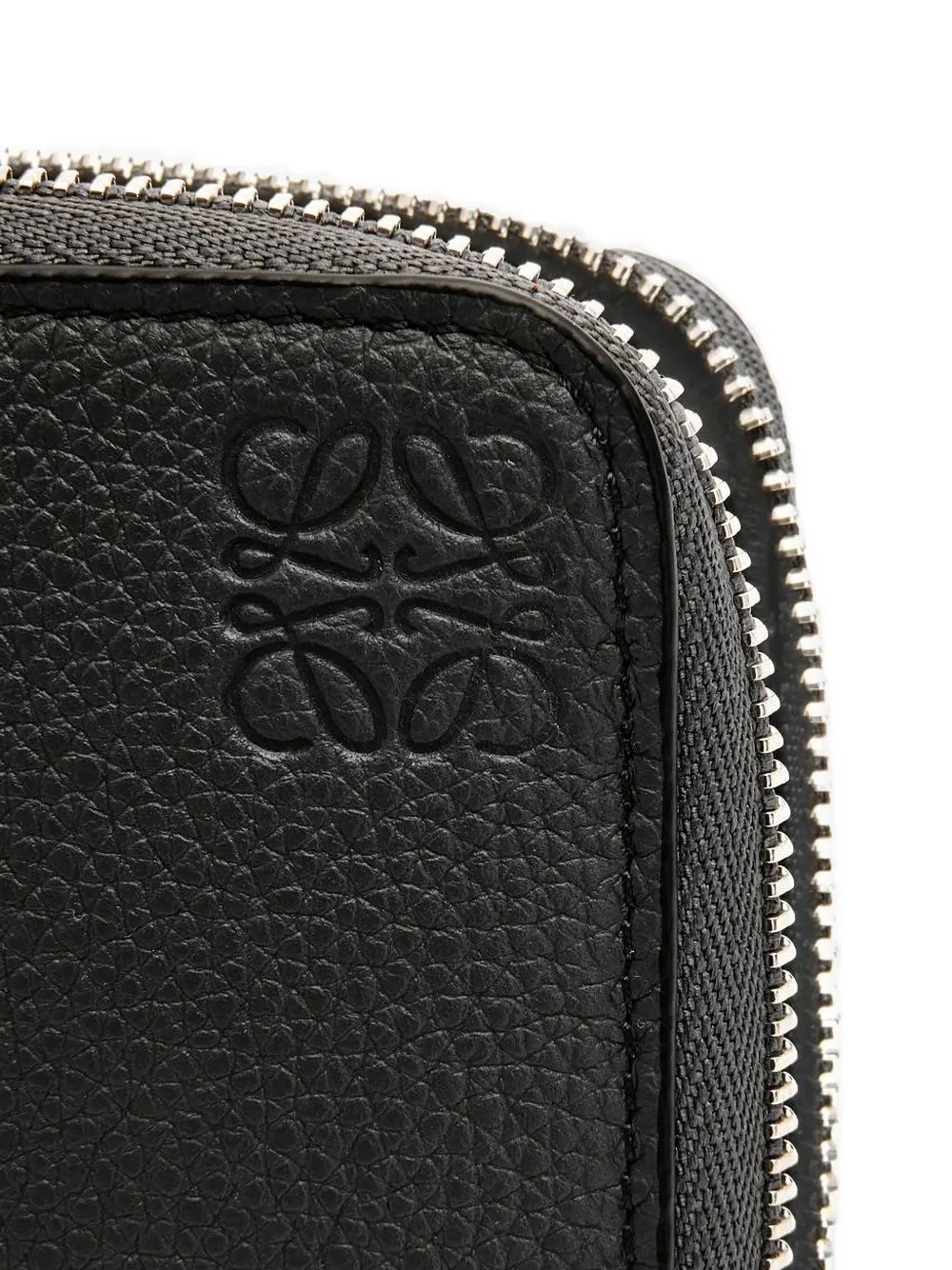 Loewe Logo-debossed Zip-around Wallet In Black