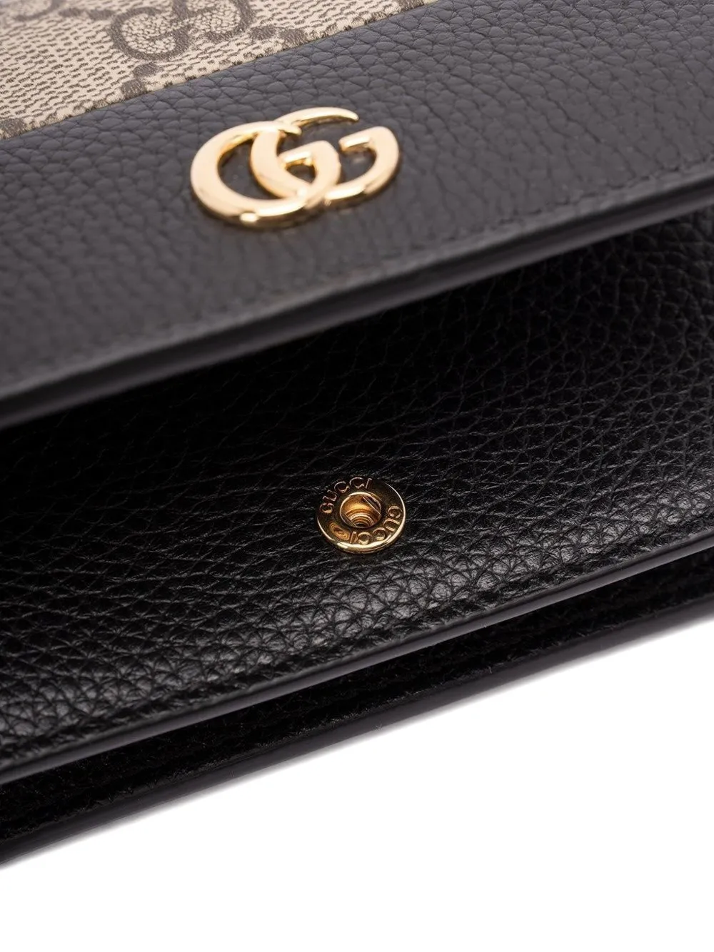Gucci Gg Monogram Card Case In Black