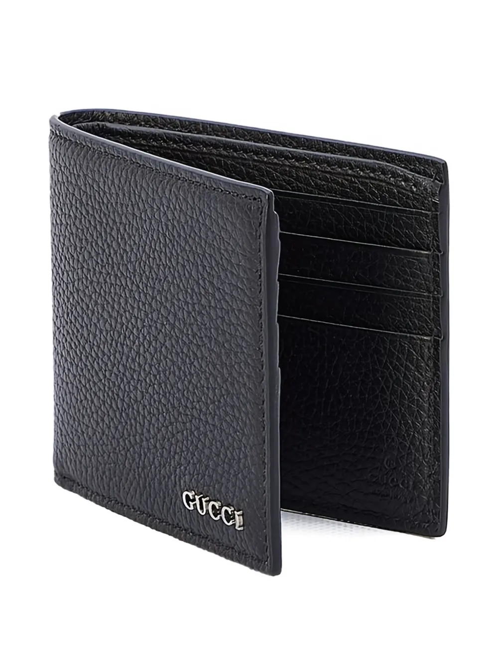 Gucci Bi-fold leather wallet Zwart