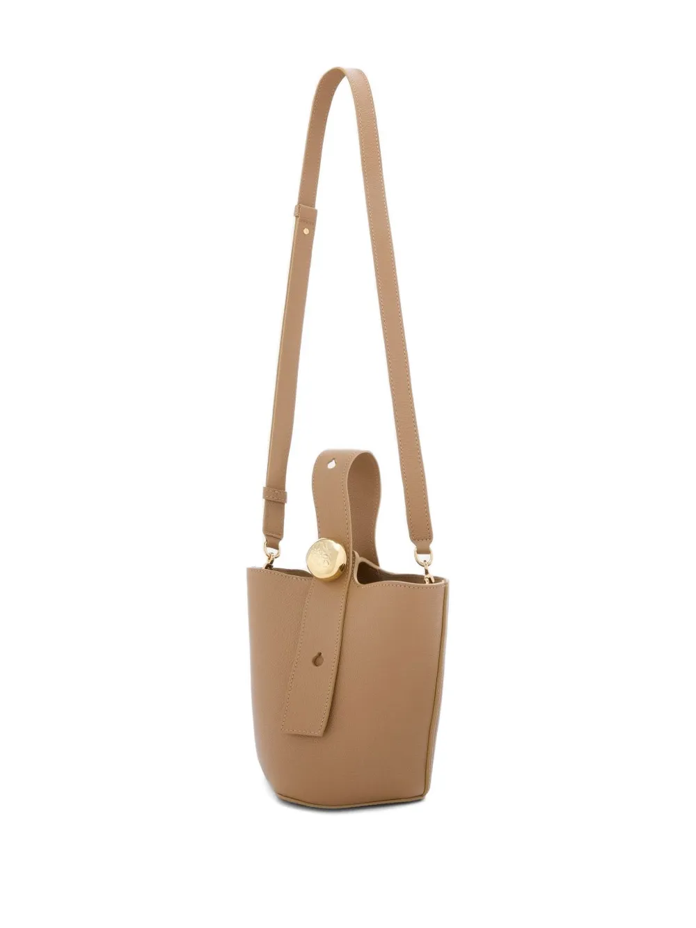 Loewe Pebble Bucket Mini Bag In Brown