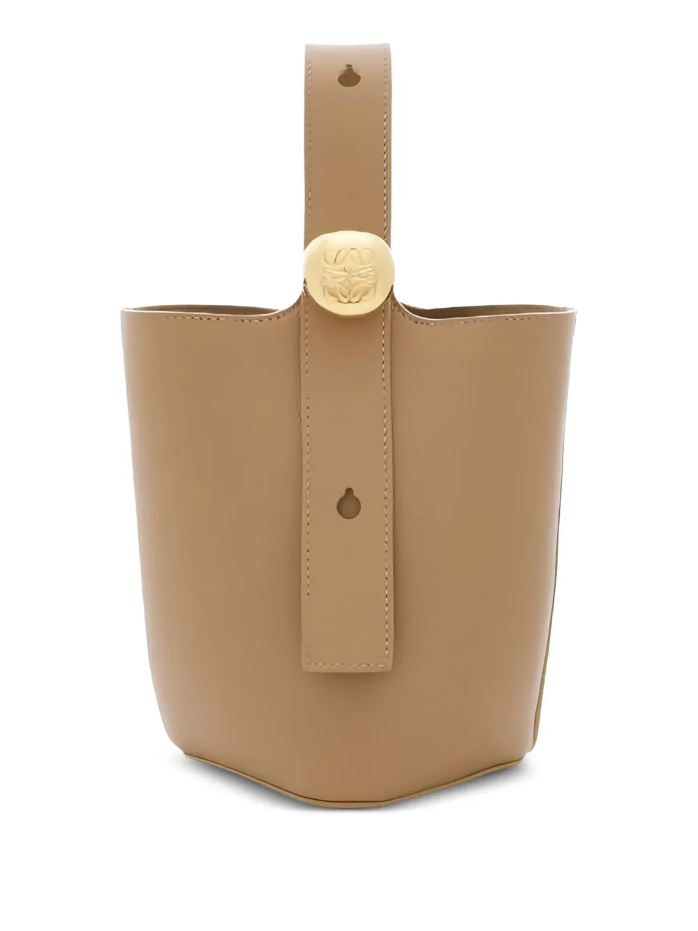 Loewe Pebble Bucket Mini Bag In Brown