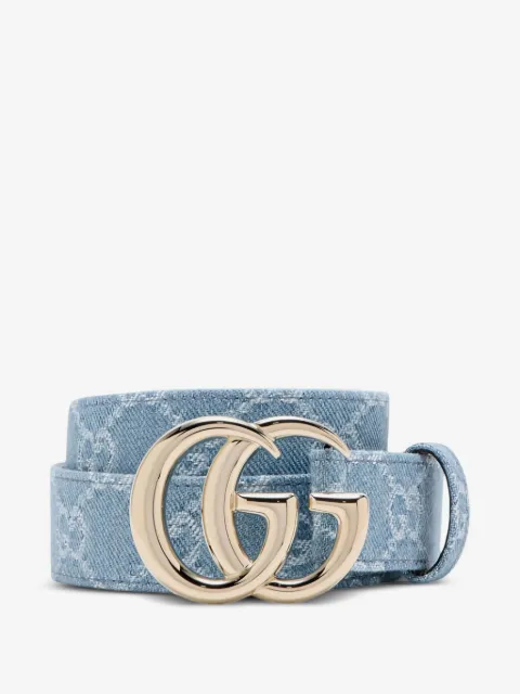 Gucci GG monogram denim belt