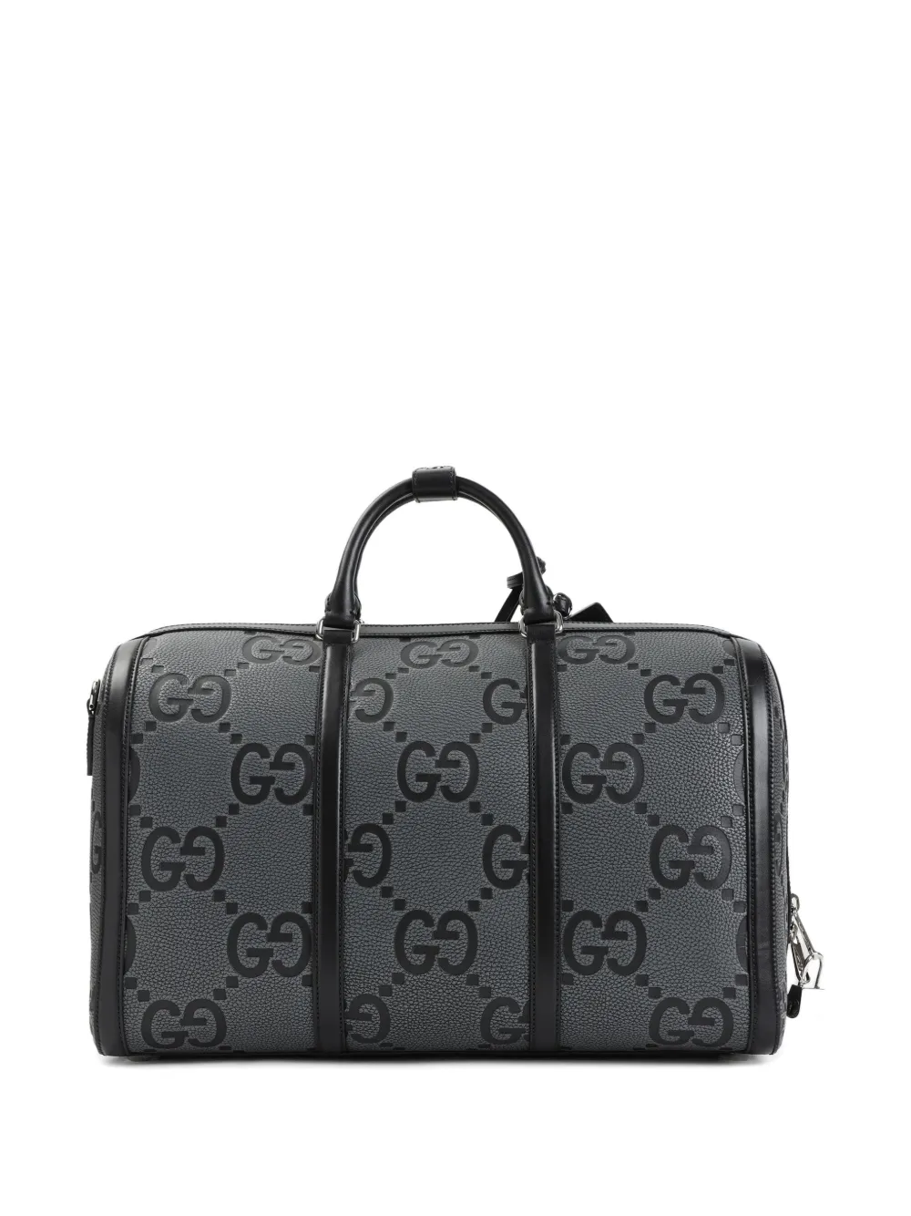 Gucci Leren duffeltas met GG-monogram - Zwart