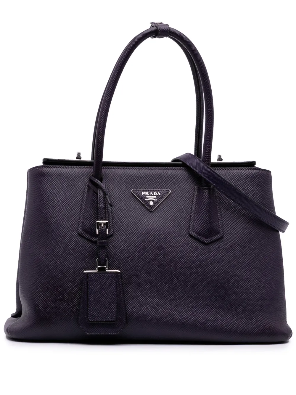 Prada Pre-Owned 2010-2025 Saffiano Cuir Turnlock Twin satchel | Purple | Image 1