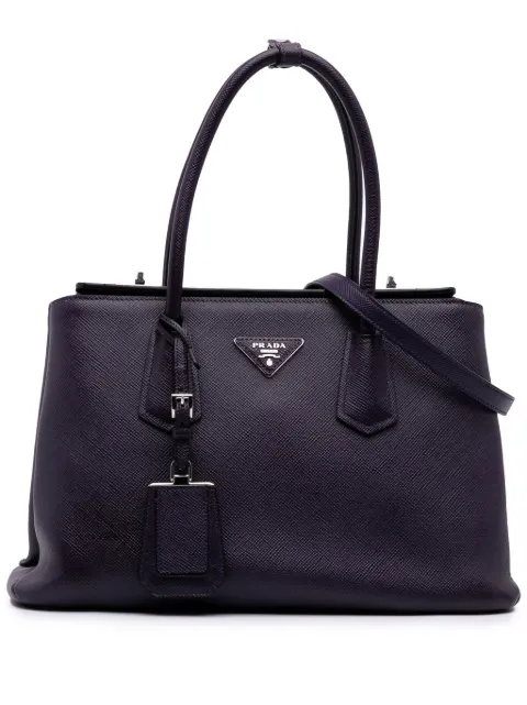 Prada Pre-Owned 2010-2025 Saffiano Cuir Turnlock Twin satchel