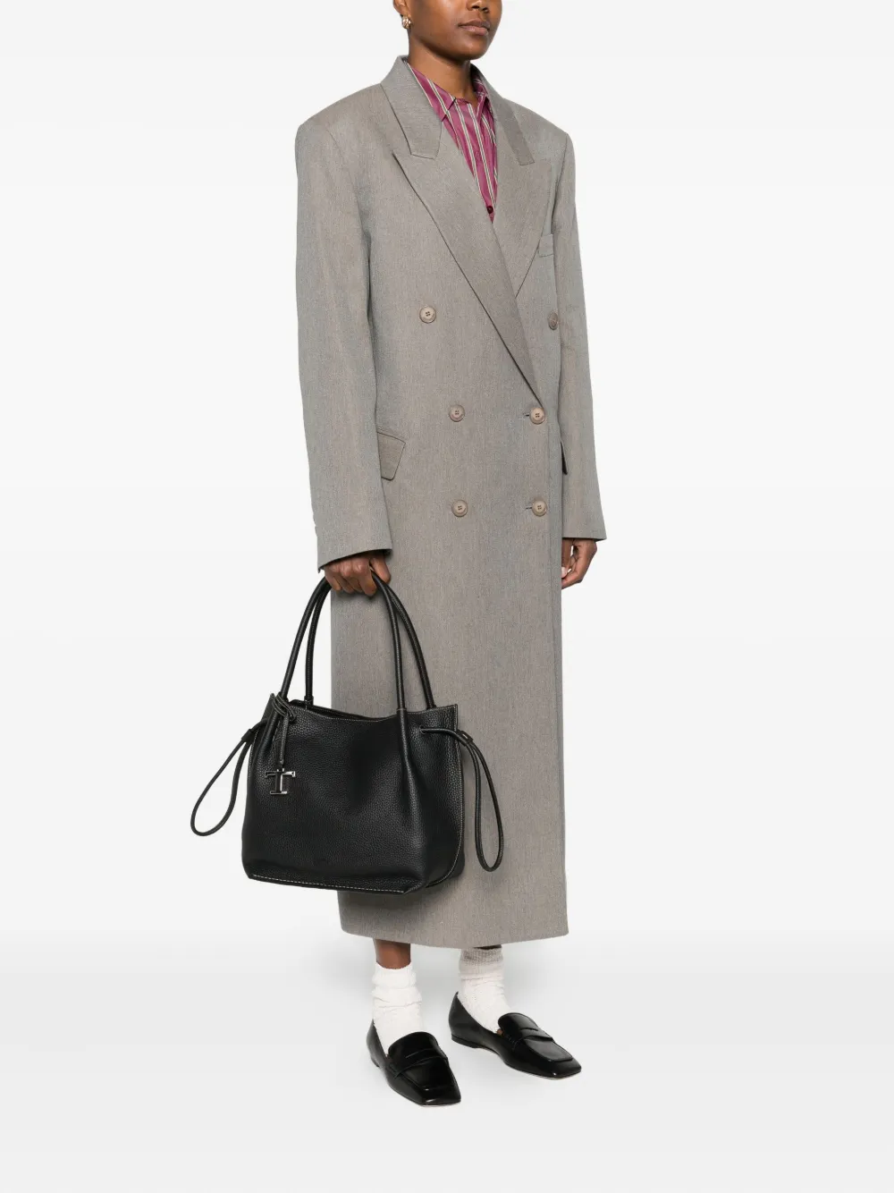 Tod's Buz leren shopper - Zwart