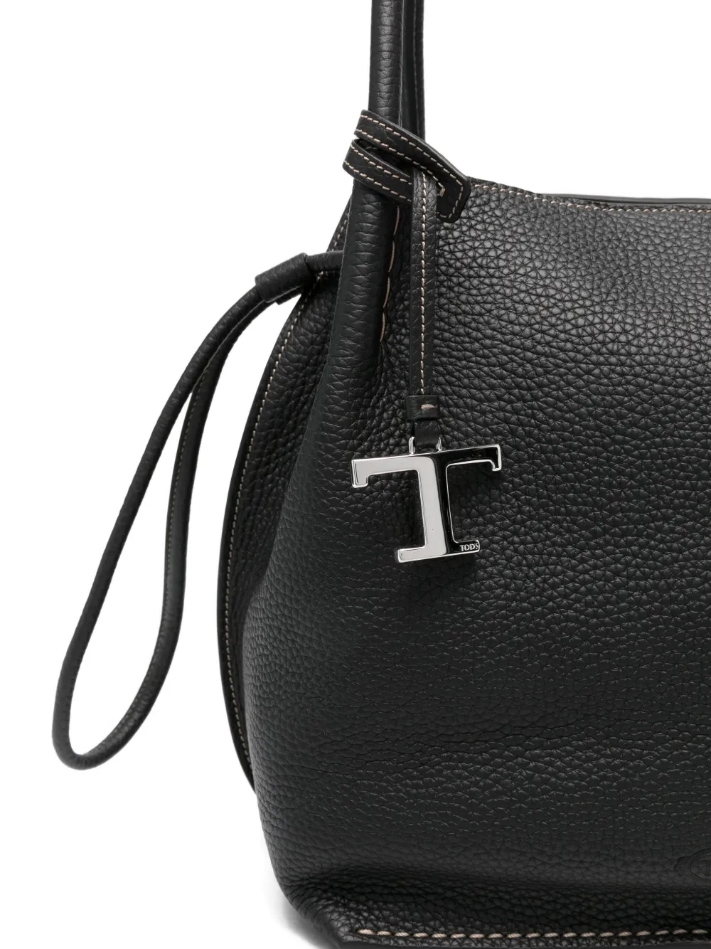 Tod's Buz leren shopper Zwart