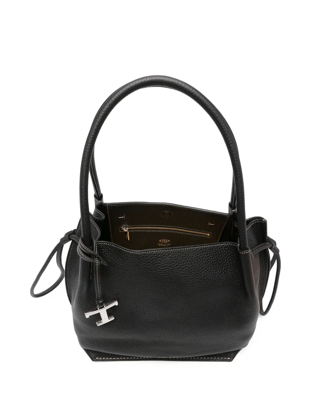 Tod's Buz leren shopper Zwart