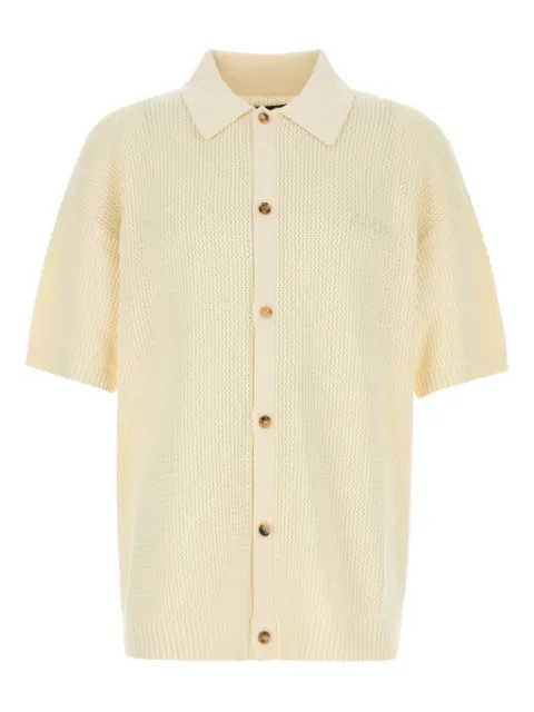 AMIRI camisa de crochet con logo bordado