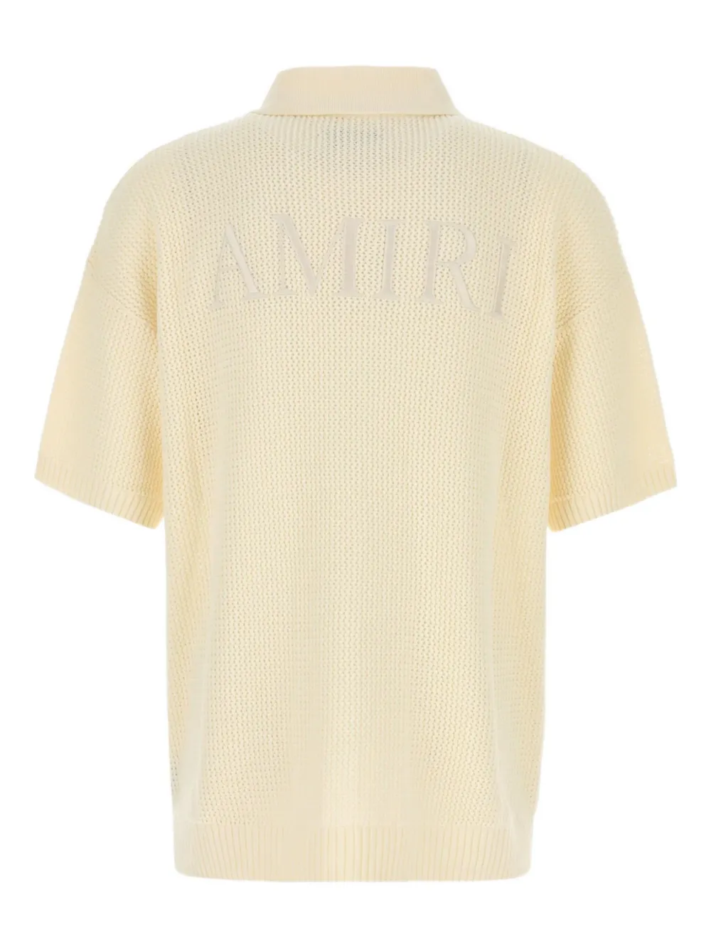 Amiri Crochet Shirt With Ribbed Cuffs And Hem In Multi