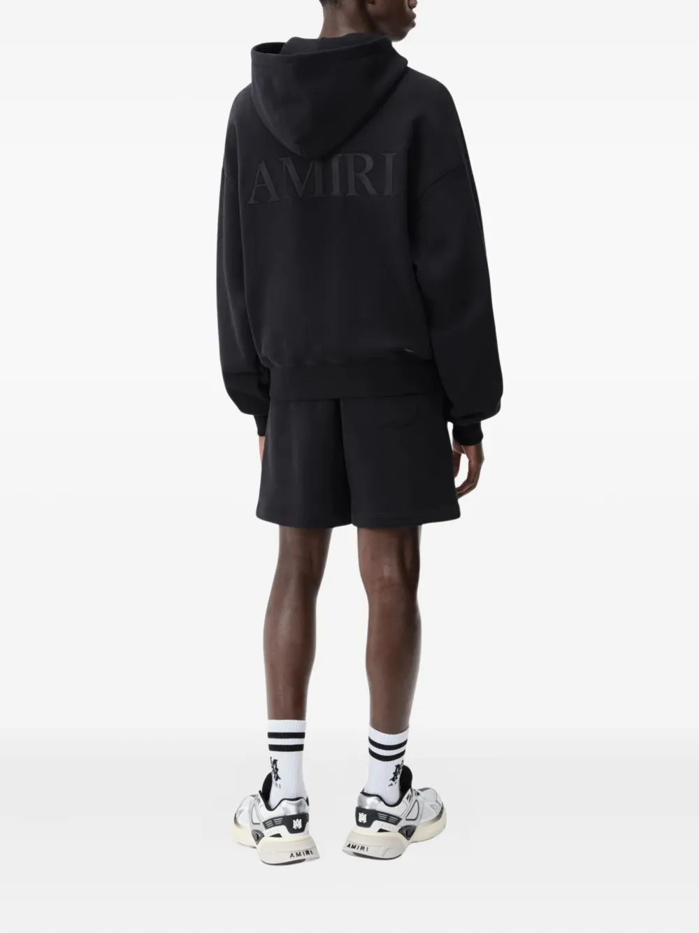 Amiri Logo-embroidered Drawstring Shorts In Black