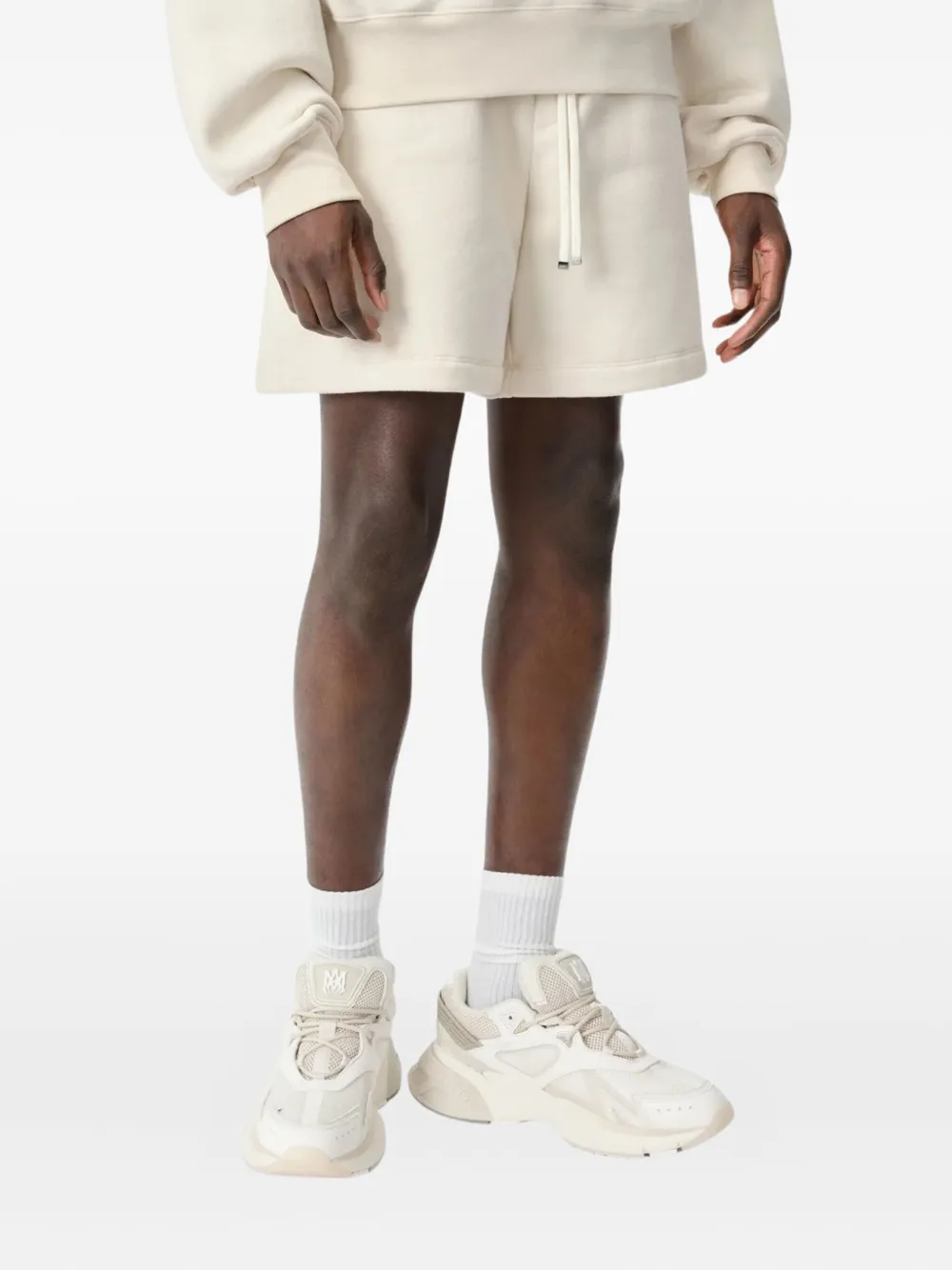 Amiri Drawstring Cotton Shorts In White