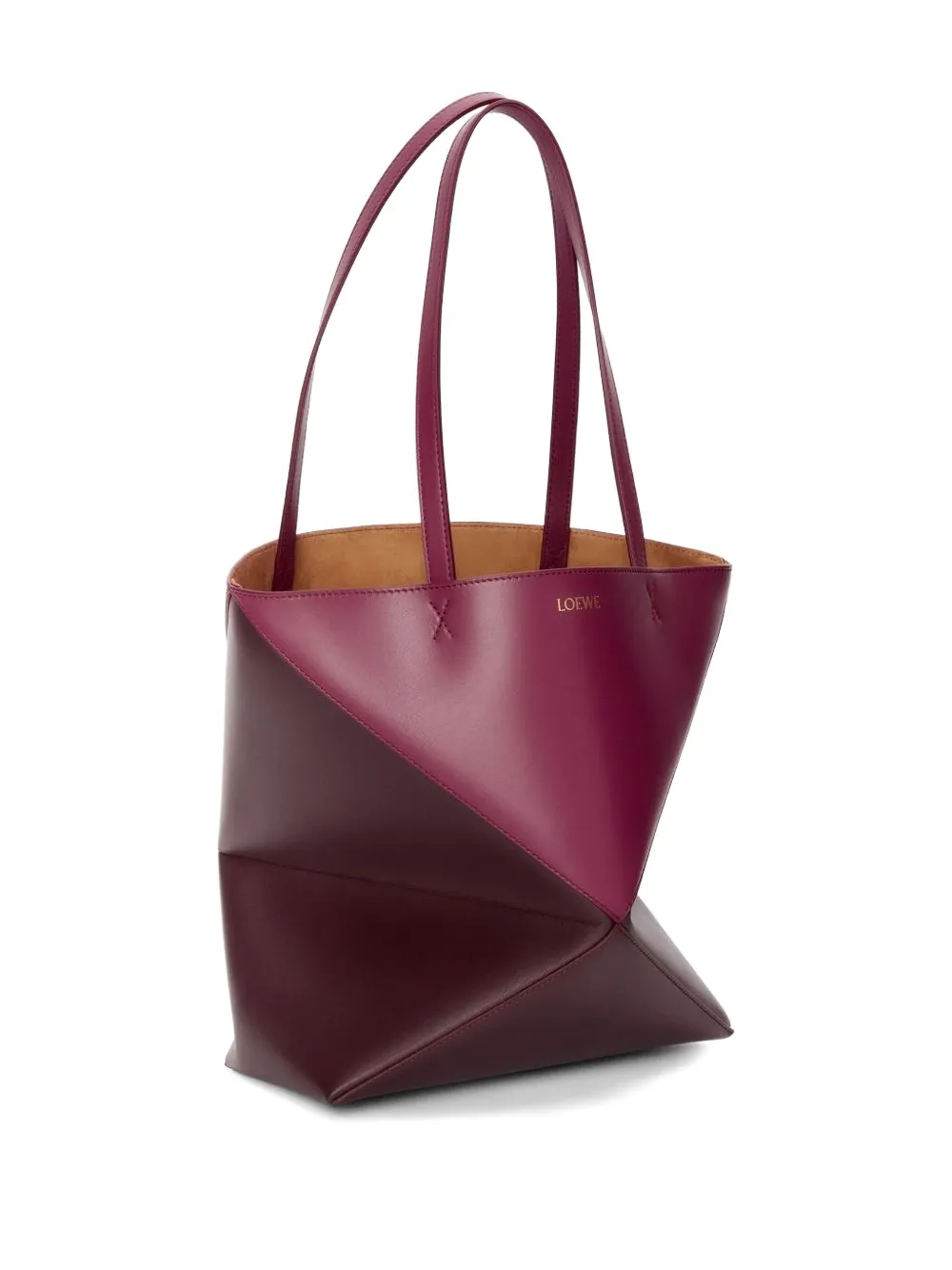 LOEWE Puzzle Fold tweekleurige shopper Paars