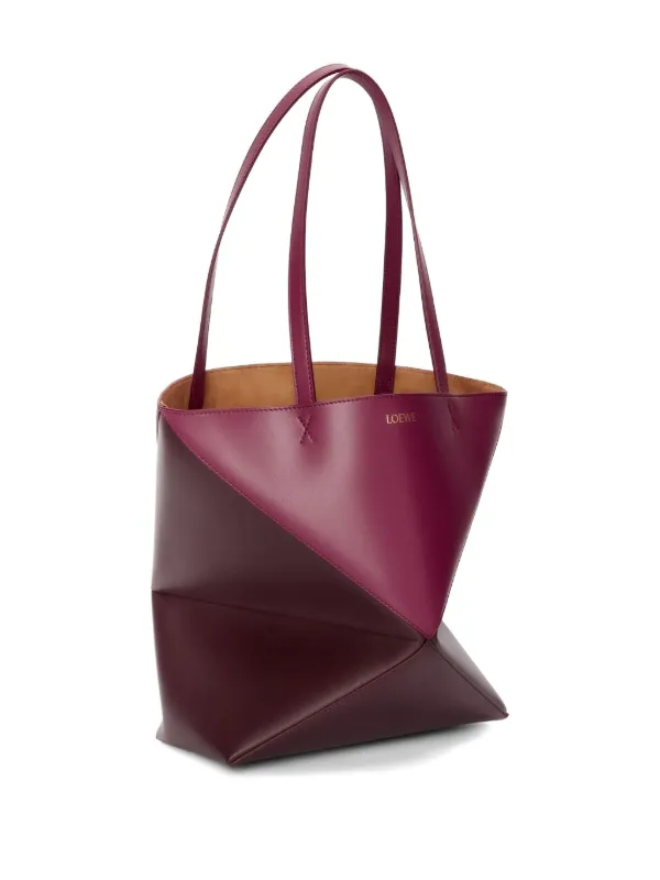 【LOEWE】PUZZLE FOLD BICOLOUR TOTE BAG◆A779G50X18 LOEWE Puzzle Fold Bicolour Tote Bag | Purple | FARFETCH
