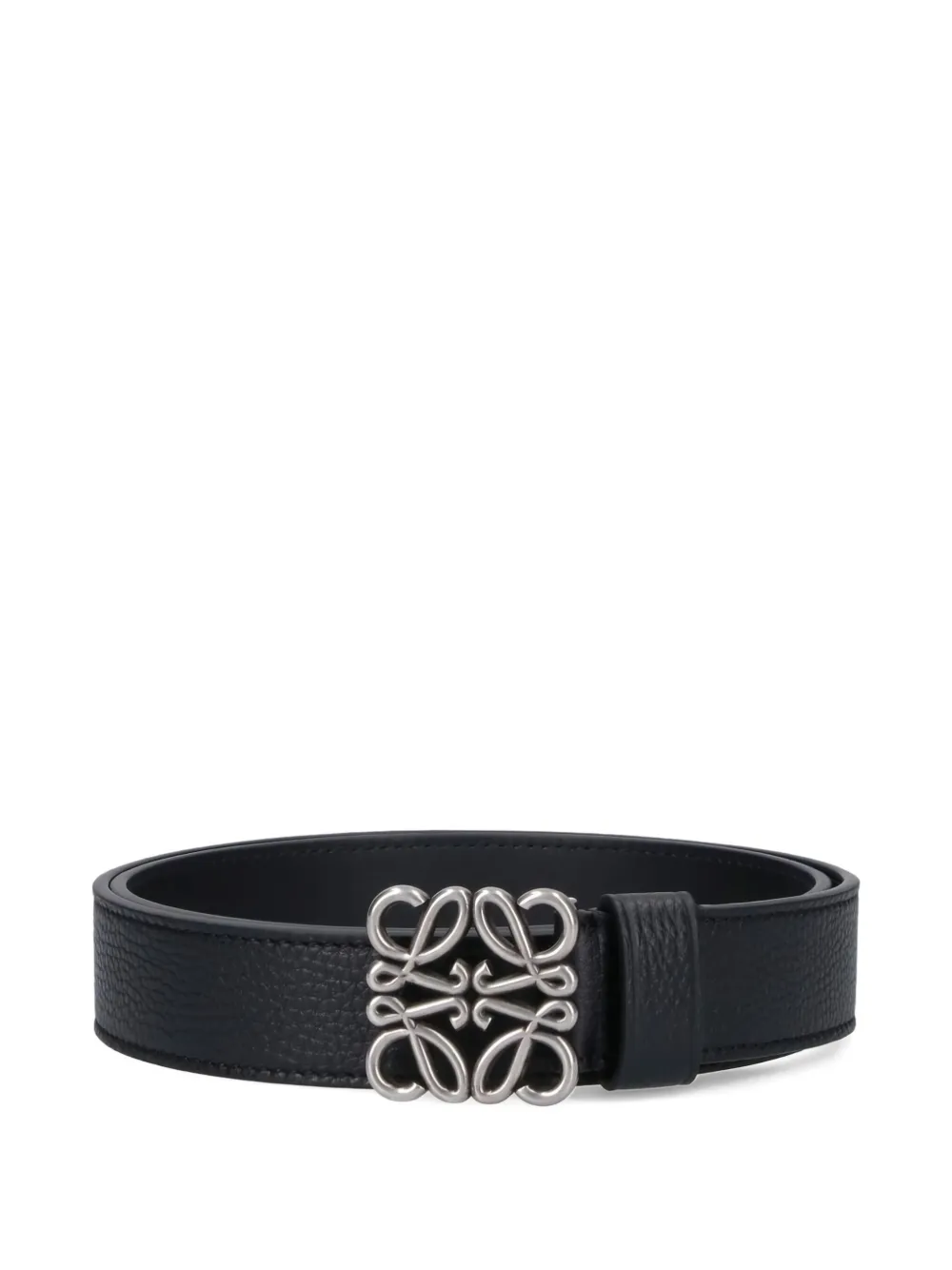 LOEWE Anagram chunky leather belt | Black | Image 1