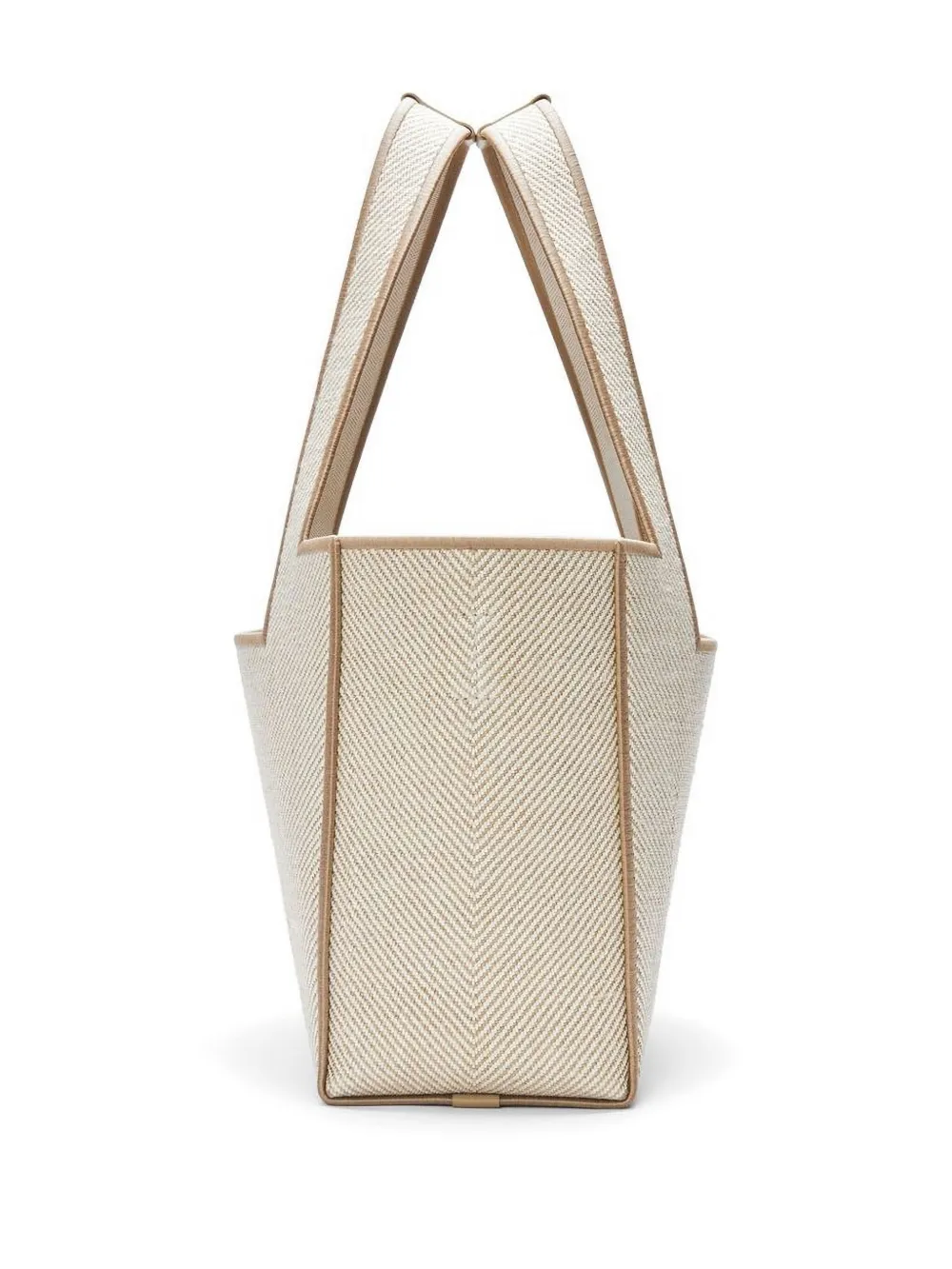 LOEWE Medium shopper met visgraatpatroon Beige