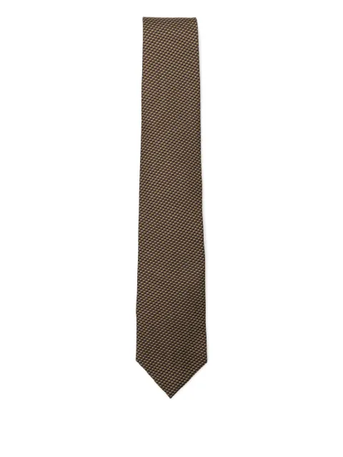 Brioni patterned silk tie