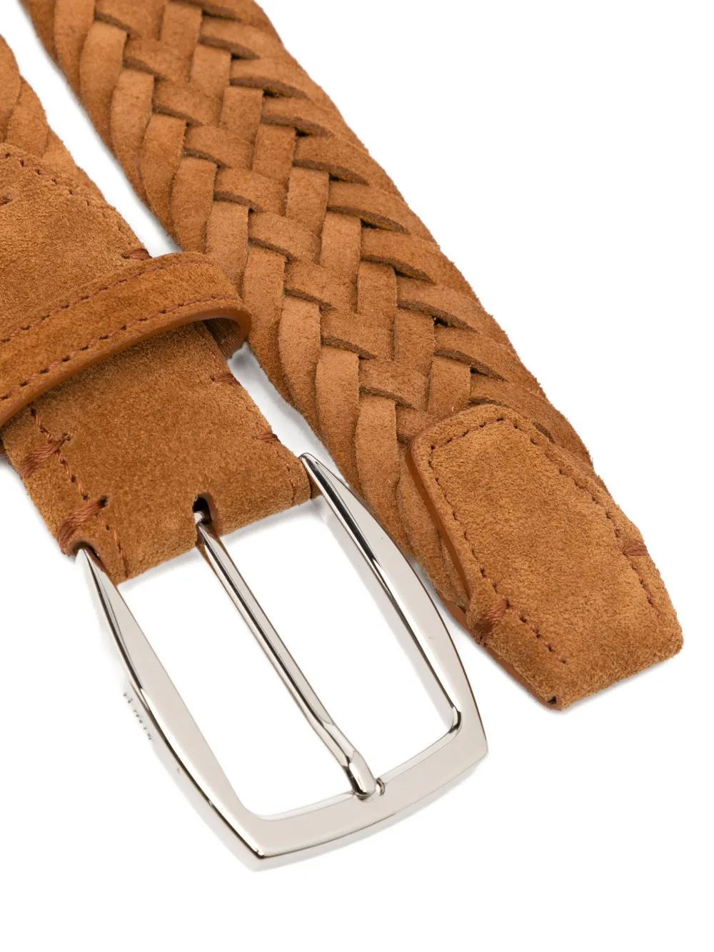 Brioni Leather Belt In Gold