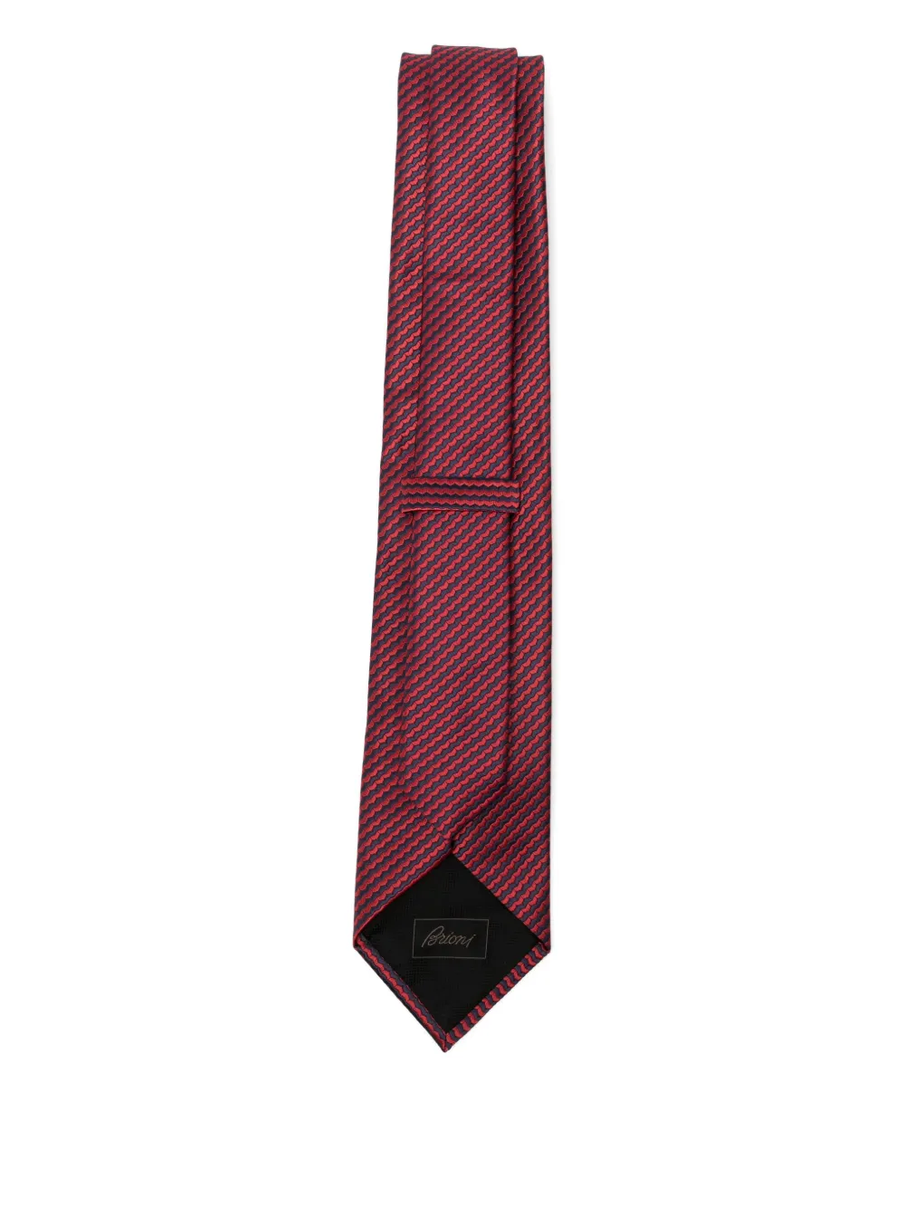 Brioni Gestreepte zijden stropdas - Rood