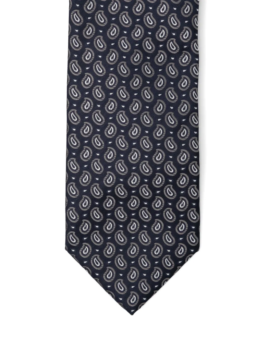 Brioni Printed Silk Tie In Blue