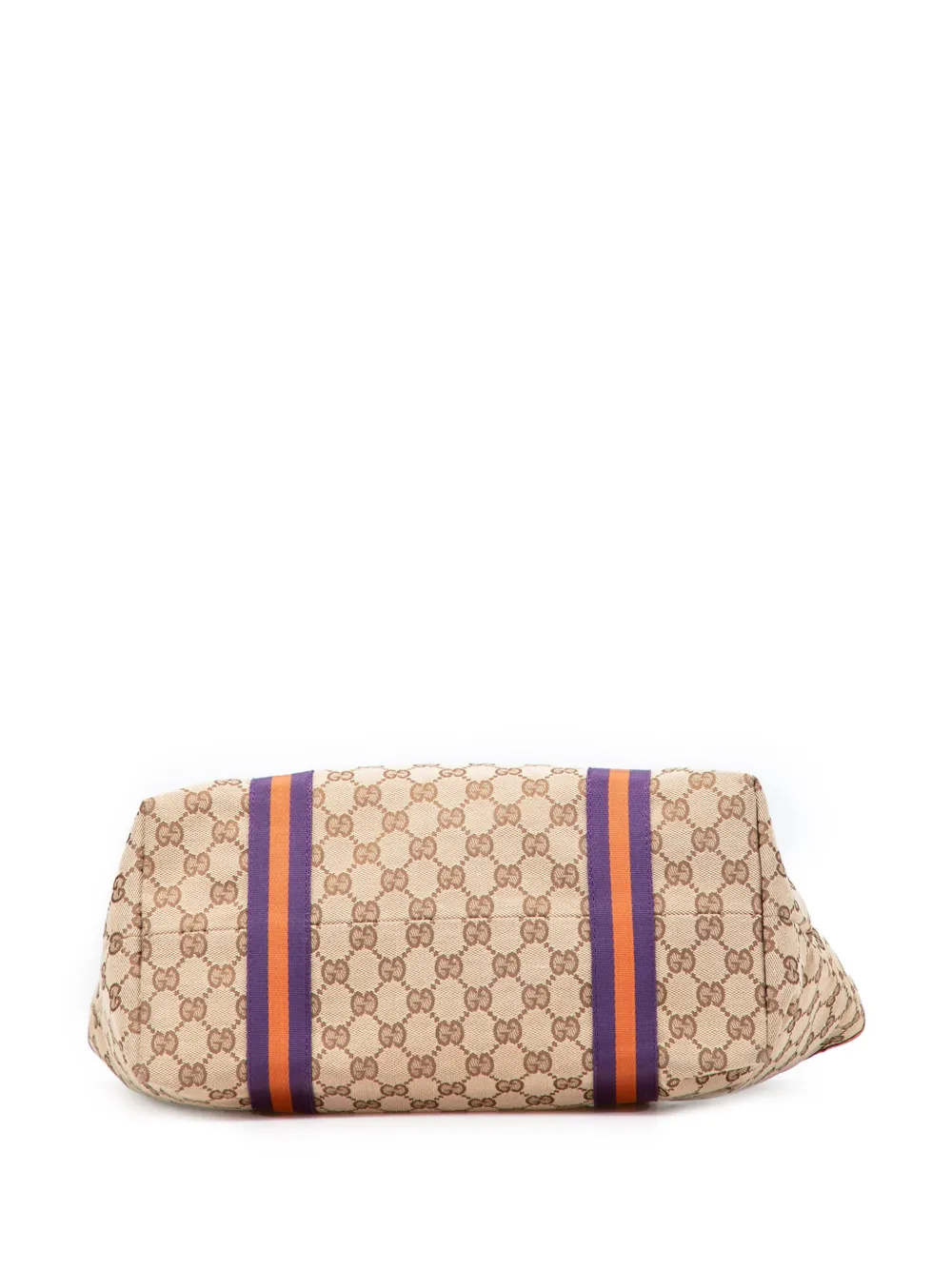 Pre-owned Gucci 2000-2015 Large Gg Canvas Jolicoeur Tote Bag In Brown