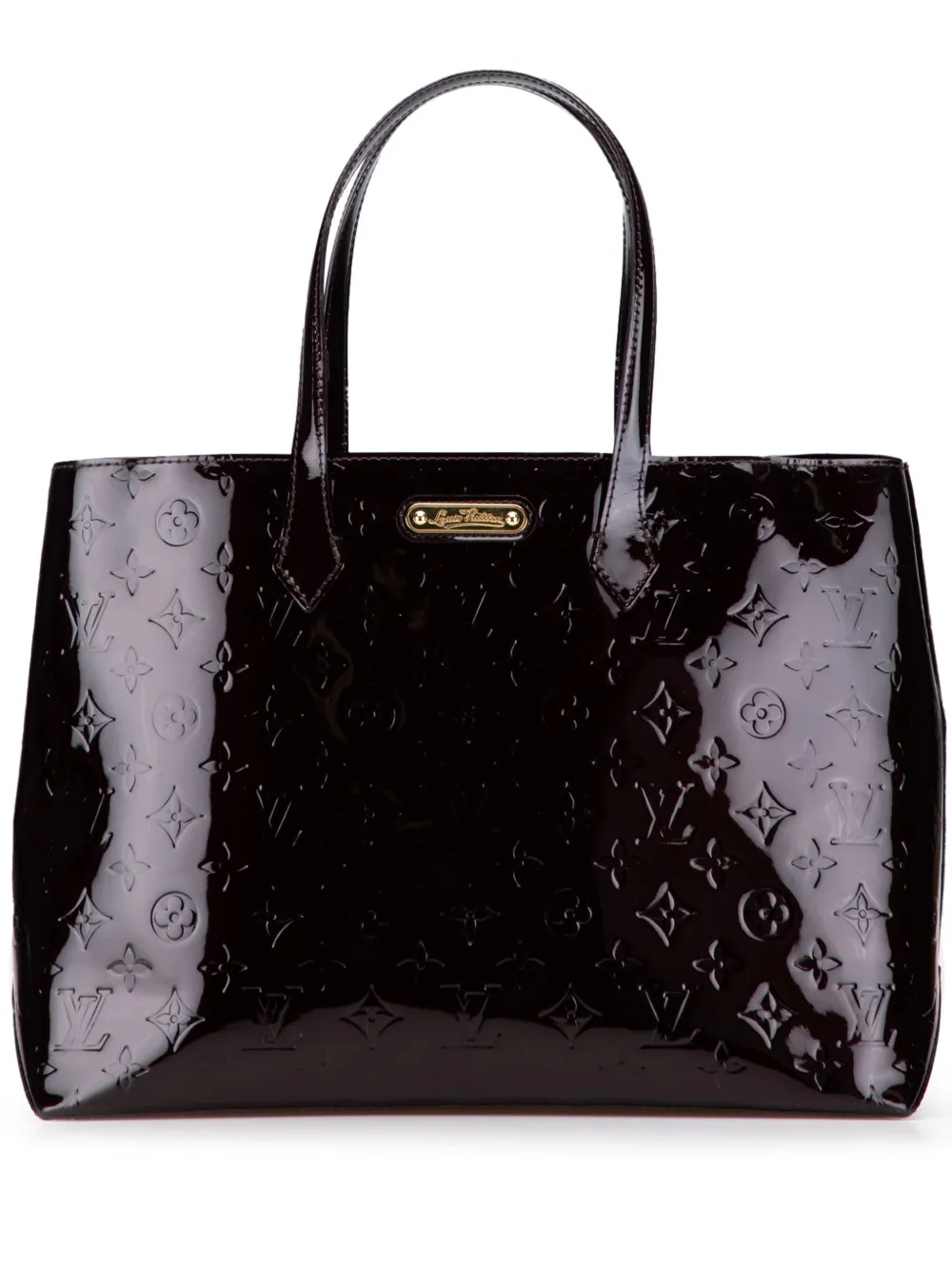 Louis Vuitton Pre-Owned 2010 モノグラム ヴェルニ ウィルシャー MM ハンドバッグ - パープル Louis Vuitton Pre-Owned 2010 モノグラム ヴェルニ ウィルシャー MM ハンドバッグ - パープル