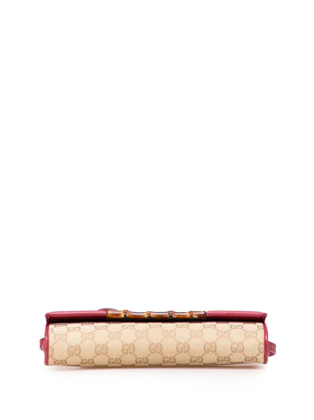 Pre-owned Gucci 2000-2015 Gg Canvas Bamboo Bar Crossbody Bag In Brown