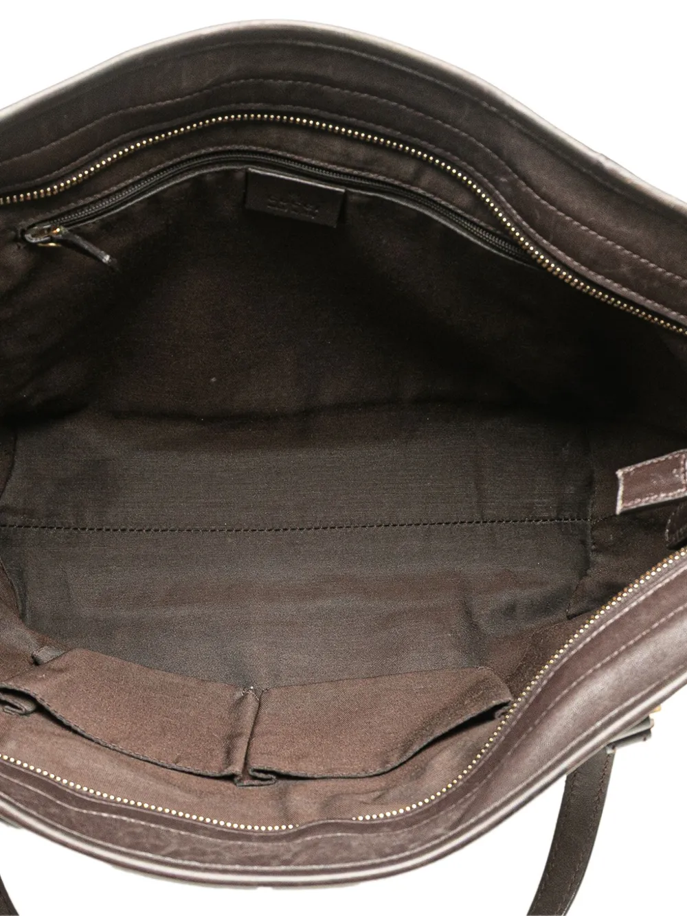 Pre-owned Gucci 2000-2015 Gg Supreme Joy Convertible Tote Satchel In Brown