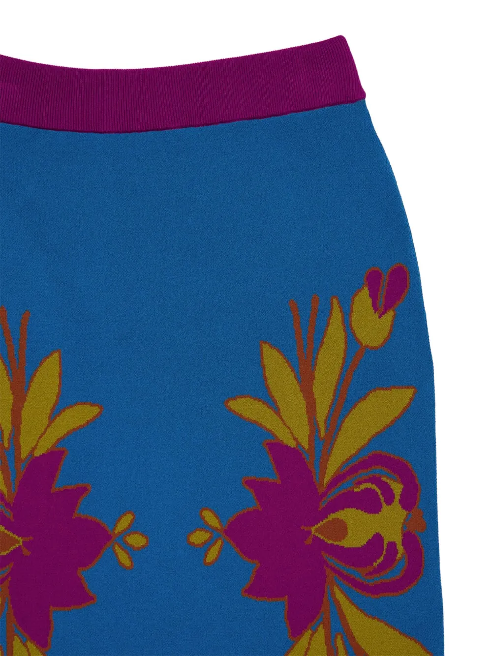  Paula Turner Mykonos Fringed Midi Skirt - Blue 