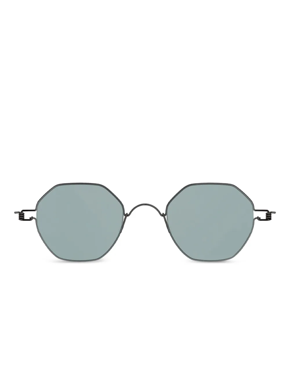 Lindberg 8212 ジオメトリックフレーム サングラス - ブラック Lindberg 8212 ジオメトリックフレーム サングラス - ブラック